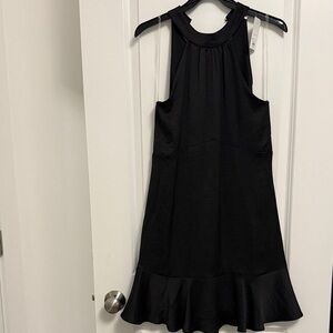 Nine West Elegant Black Halter High Neck Dress